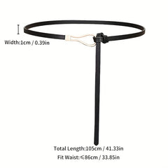 Thin Leather Belt Casual Dress Belt Classic Waistband for Women