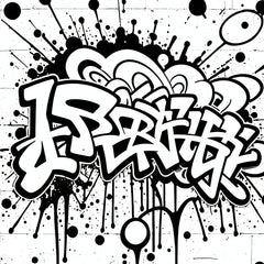 Street Graffiti Coloring Book for Adults - Urban Art Theme