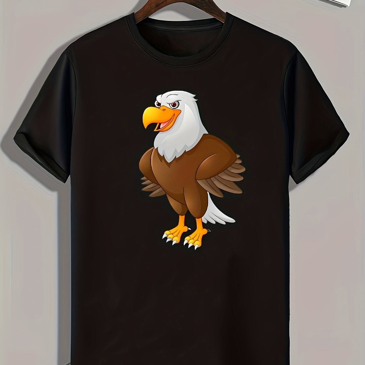 Eagle Print Men's Graphic T shirt for Summer