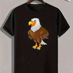 Eagle Print Men's Graphic T shirt for Summer