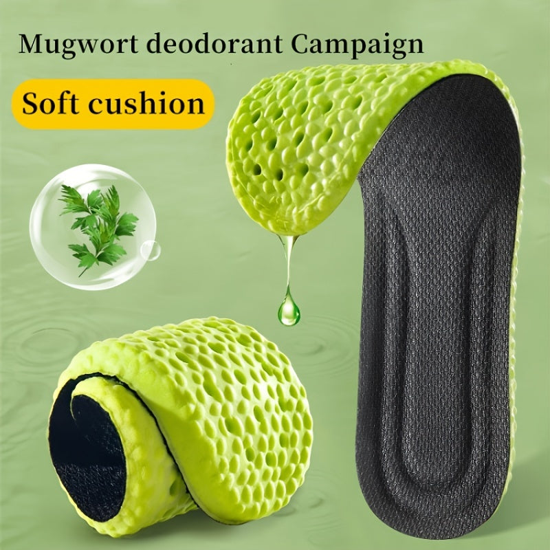 Wormwood Sport Insoles Latex Sole Breathable Sweat Absorbing Feet Care