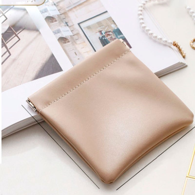 Portable Self-Closing Lipstick Bag Mini Pouch