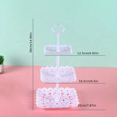 3 Tier Cupcake Stand Dessert Plates Mini Cakes Display Tower