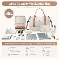 3 Piece Travel Bag Set Large Capacity Carry on Tote For Women