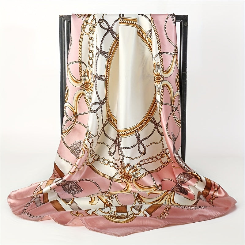 Vintage Silk Scarf Square Neckerchief Women Casual Shawl