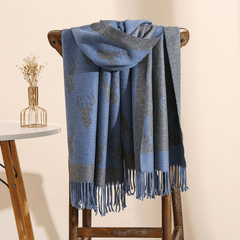 Set of 2 Fringe Trim Scarves