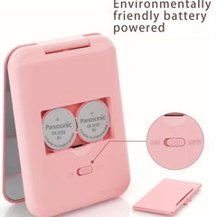 LED Lighted Makeup Mirror Compact Travel Portable Folding Hand Mirror