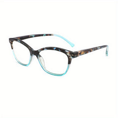 Pattern Print Reading Glasses Light Blocking Spring Hinge Eyeglasses
