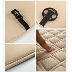 Car Seat Cushion Memory Silk Wadding Non Slip Rubber Bottom With Storage Pouch