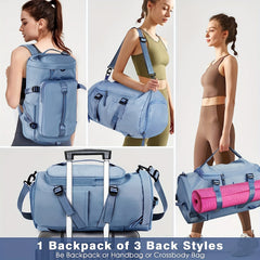 Sports Duffels Bag Shoulder Bag with Shoe Compartment