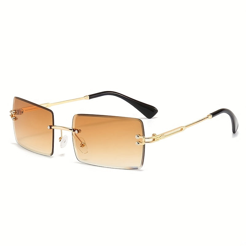 Rimless Square Sunglasses UV Protection for Cycling Fishing