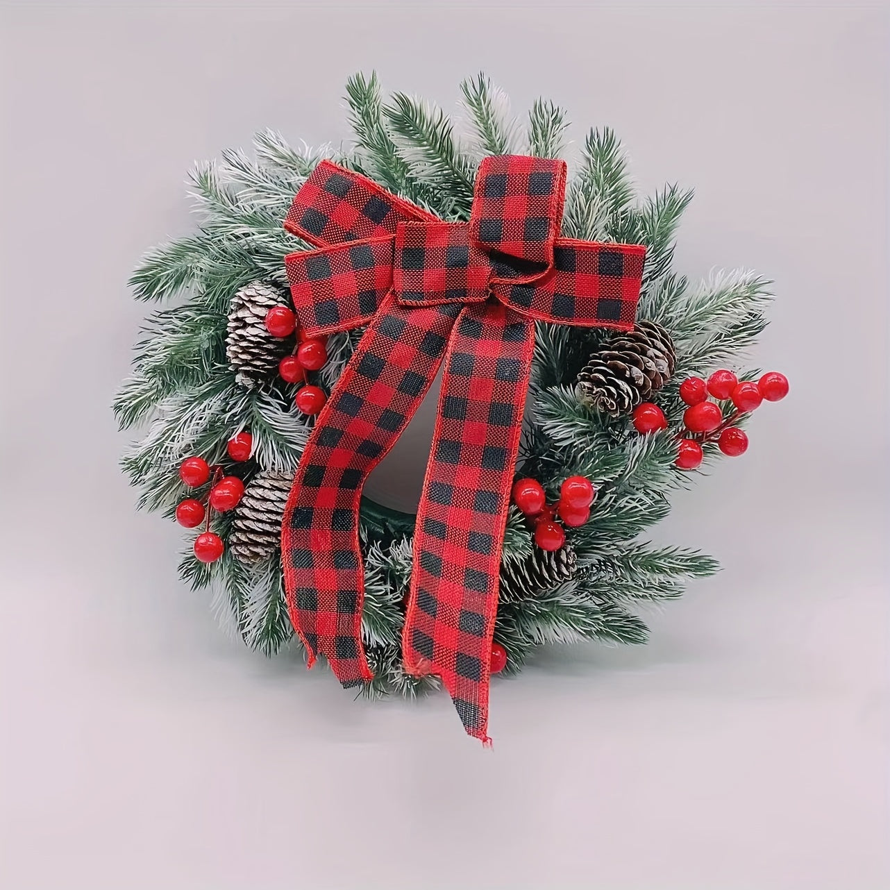Bowknot Christmas Wreath Window Home Door Decor