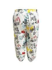  Tie Dye High Rise Drawstring Loose Carrot Pants