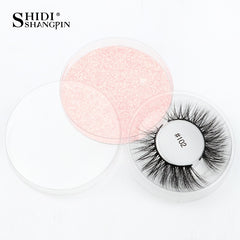 1Pair Natural Long False Eyelash Round Box 3D Eyelashes