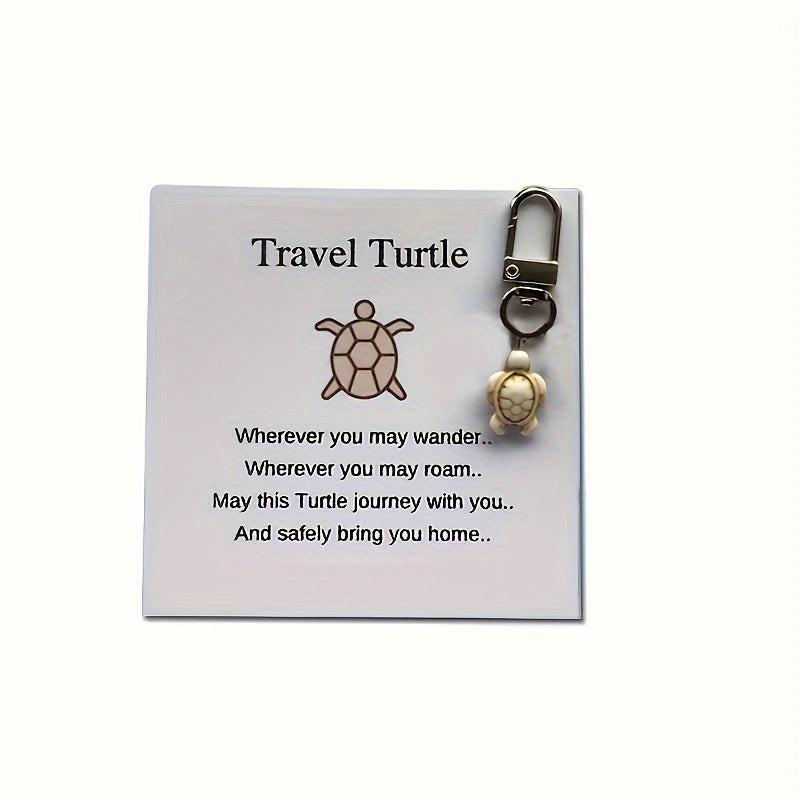 2pcs Mini Turtle Lucky Keychain Keyring Bag Charm Pendant Gift