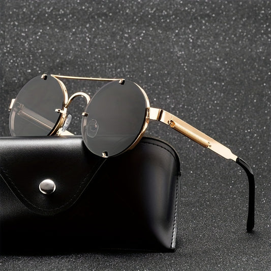 Steampunk Top Bar Metal Sunglasses Retro Vintage UV400 Sun Glasses