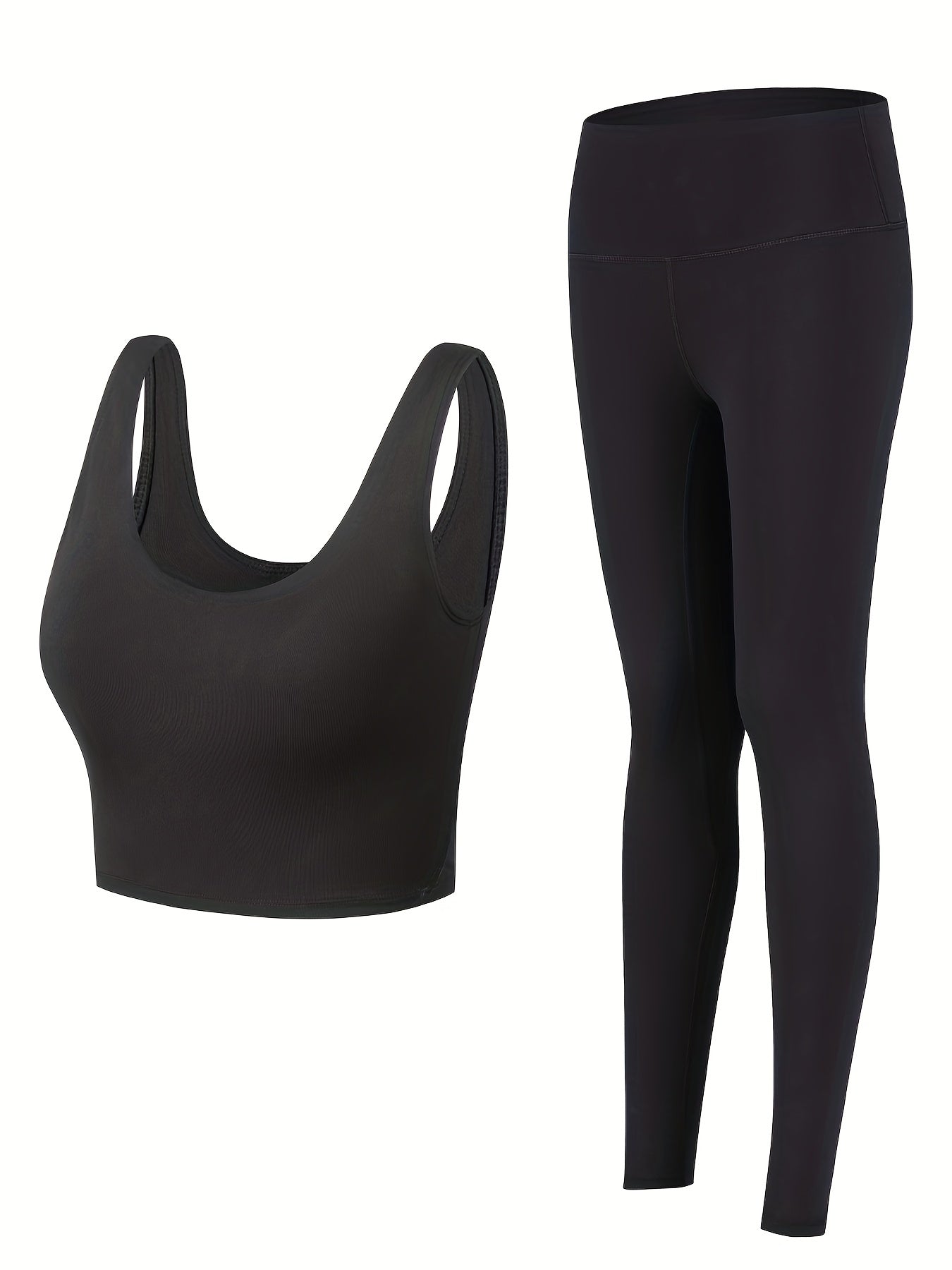 Yoga Set: Sports Bra & Leggings, High Impact, High Stretch