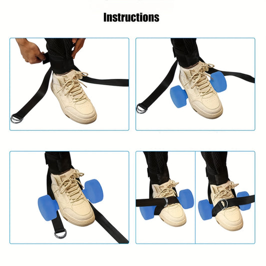 Adjustable Ankle Strap For Cable Machine D Ring Ankle Cuffs Gym Workout Exercise