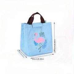 Portable Lunch Box Bag Flamingo Thermal Insulation Bag