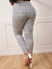 Women's Plus Houndstooth Slim Fit Pants