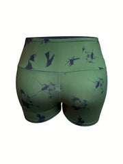  Tie Dye Biker Shorts Tummy Control Wide Waistband
