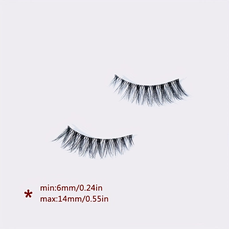 7 Pairs Fishtail False Eyelash Natural Fiber Long False Eyelashes 14mm