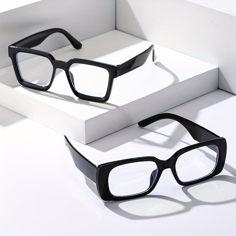 2 Pairs Square Frame Men's Anti Light Sunglasses