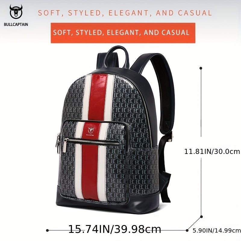 Ox Leather Men's Casual Backpack Water resistant Travel Bag