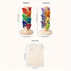 Wooden Rainbow Macaron Shape Sorting Toy