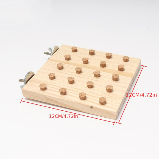 Wooden Bird Training Toy Building Block Puzzle Toy Parrot Gnawing Grinding Toy