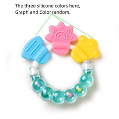 Baby Silicone Teether Rattle - Perfect for Music & Molar Development