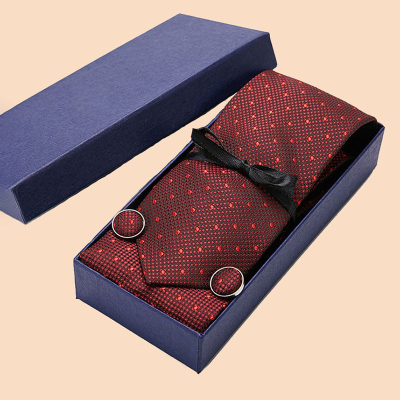 Men's Tie, Pocket Square, Cufflink Set - Stocking Stuffers