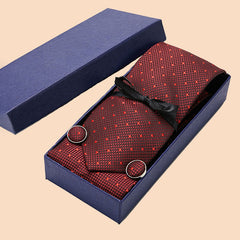 Men's Tie, Pocket Square, Cufflink Set - Stocking Stuffers