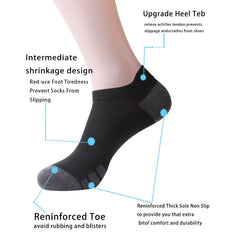 6 Pairs Men's Thin Low Cut Socks for Running Training