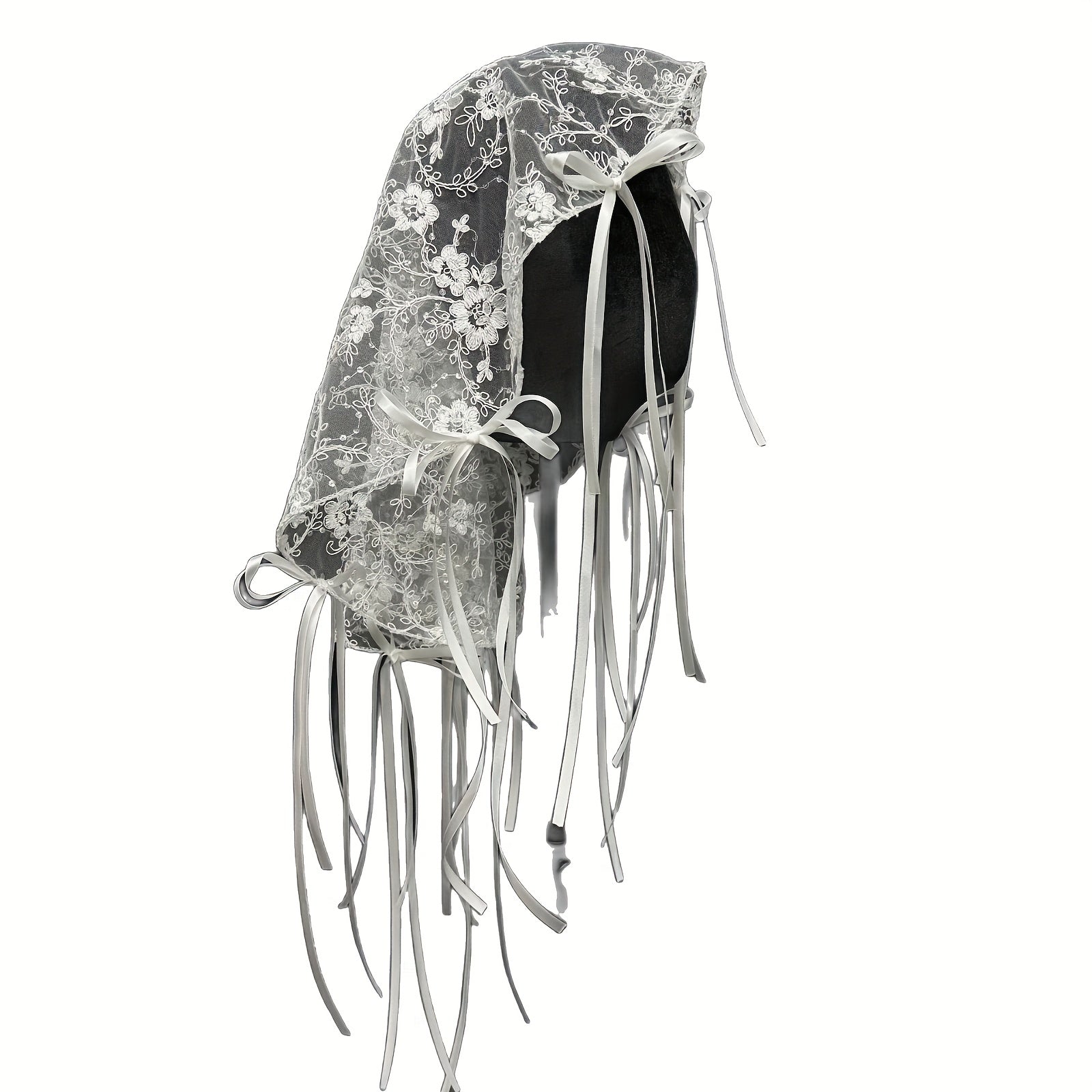 French Style Lace Veil Headpiece for Bridal Photoshoots