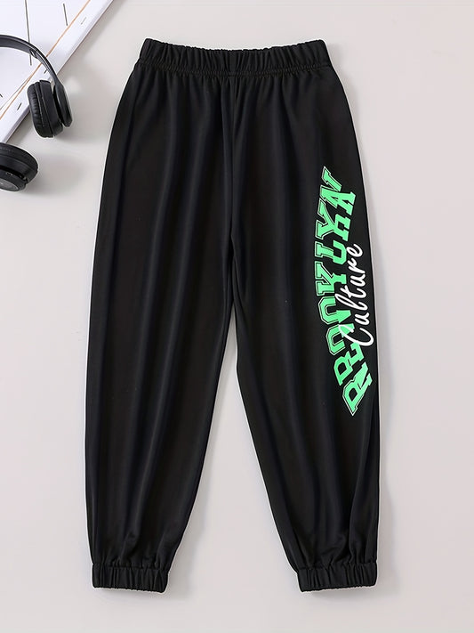 Teen Casual Letter Graphic Print Sweatpants