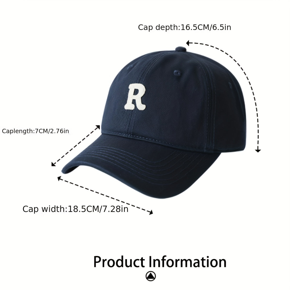 R Standard Coffee Baseball Hat Women's Large Head Slim