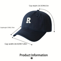 R Standard Coffee Baseball Hat Women's Large Head Slim