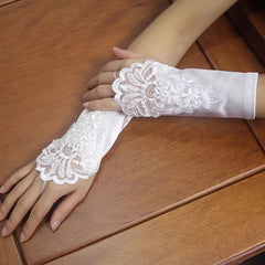 Bride's Fingerless Wedding Gloves for Bridal Accessories