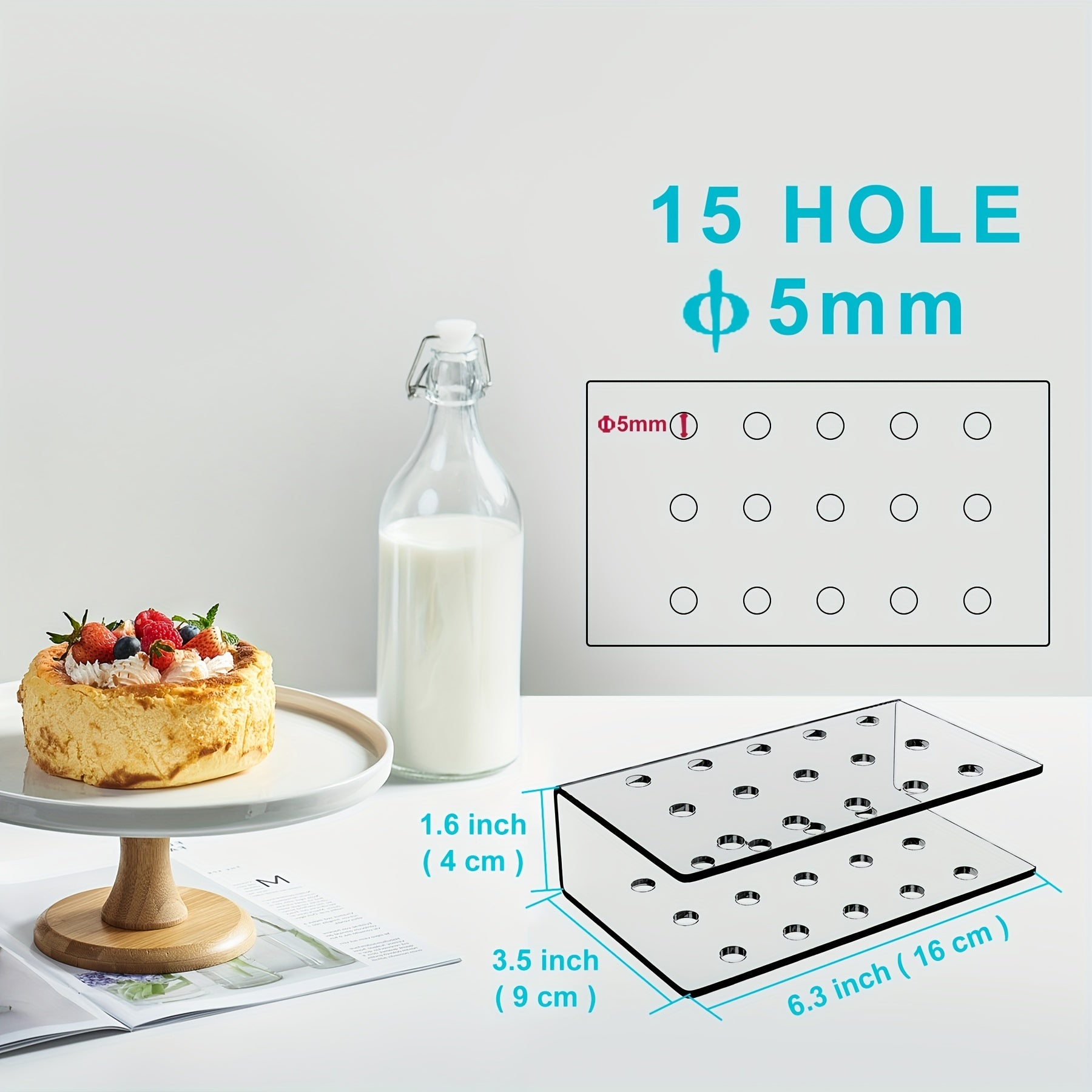 Acrylic Lollipop Holder 15 Hole Clear Cake Pop Stand Display
