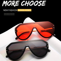 Y2K Aviator Sunglasses Punk Rivet UV400 Sun Shades for Beach Party Club