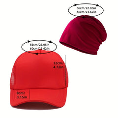 2pcs Hat Buy 1 Get 1 Baseball Cap Mesh Breathable Moon Hat