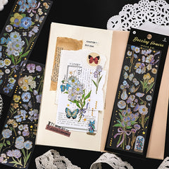 20pcs 'Dazzling Flowers' Waterproof Stickers Scrapbooking Journaling Planner