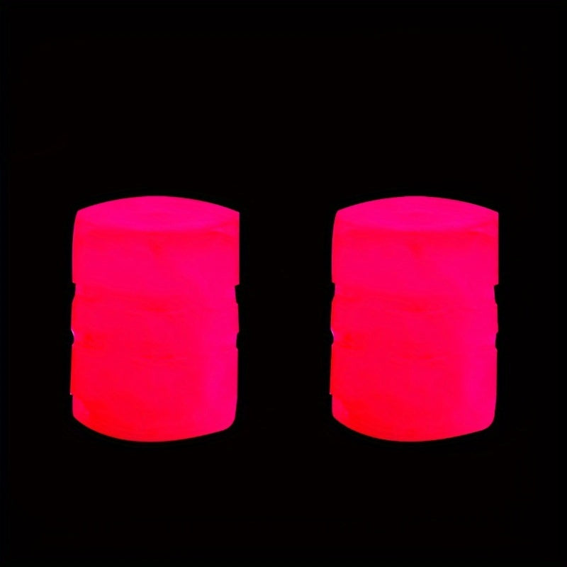 2PCS Bike Car Tire Valve Cap Glow in Dark Universal Valve Cap