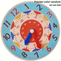 AHEAYUAN Wooden Educational Clock Toy for Kids - Colorful Learning Time Tool