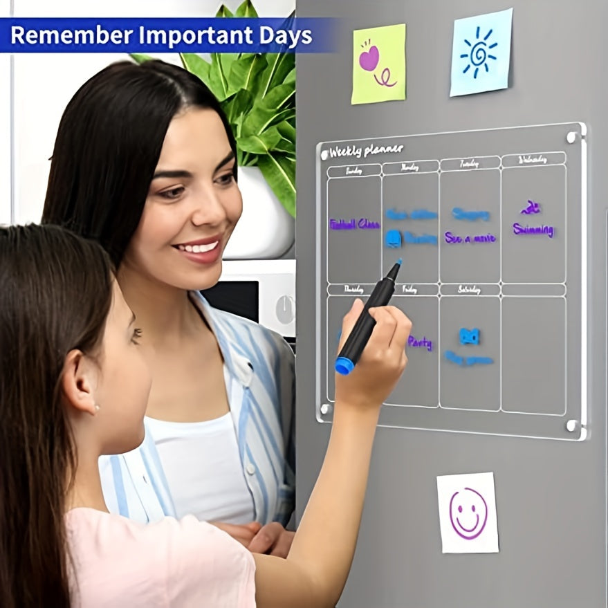 Acrylic Magnetic Dry Erase Board Calendar For Fridge