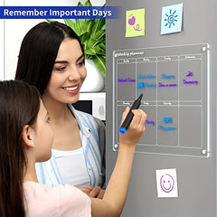 Acrylic Magnetic Dry Erase Board Calendar For Fridge