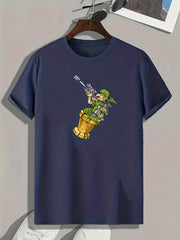 Hunter Print Men's Graphic T-shirt for Summer