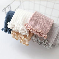 Newborn Baby Winter Knee High Socks Solid Cotton Warm Socks