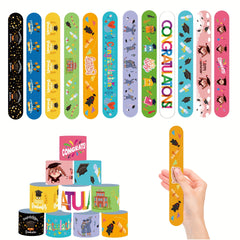 24pcs Kindergarten Graduation Slap Bracelets Colorful Congrats Grad Wristbands